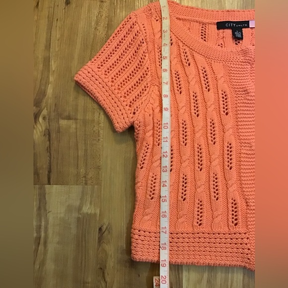 NWT Coral Short Sleeve Button-front Cable Knit Cardigan - Picture 13 of 16